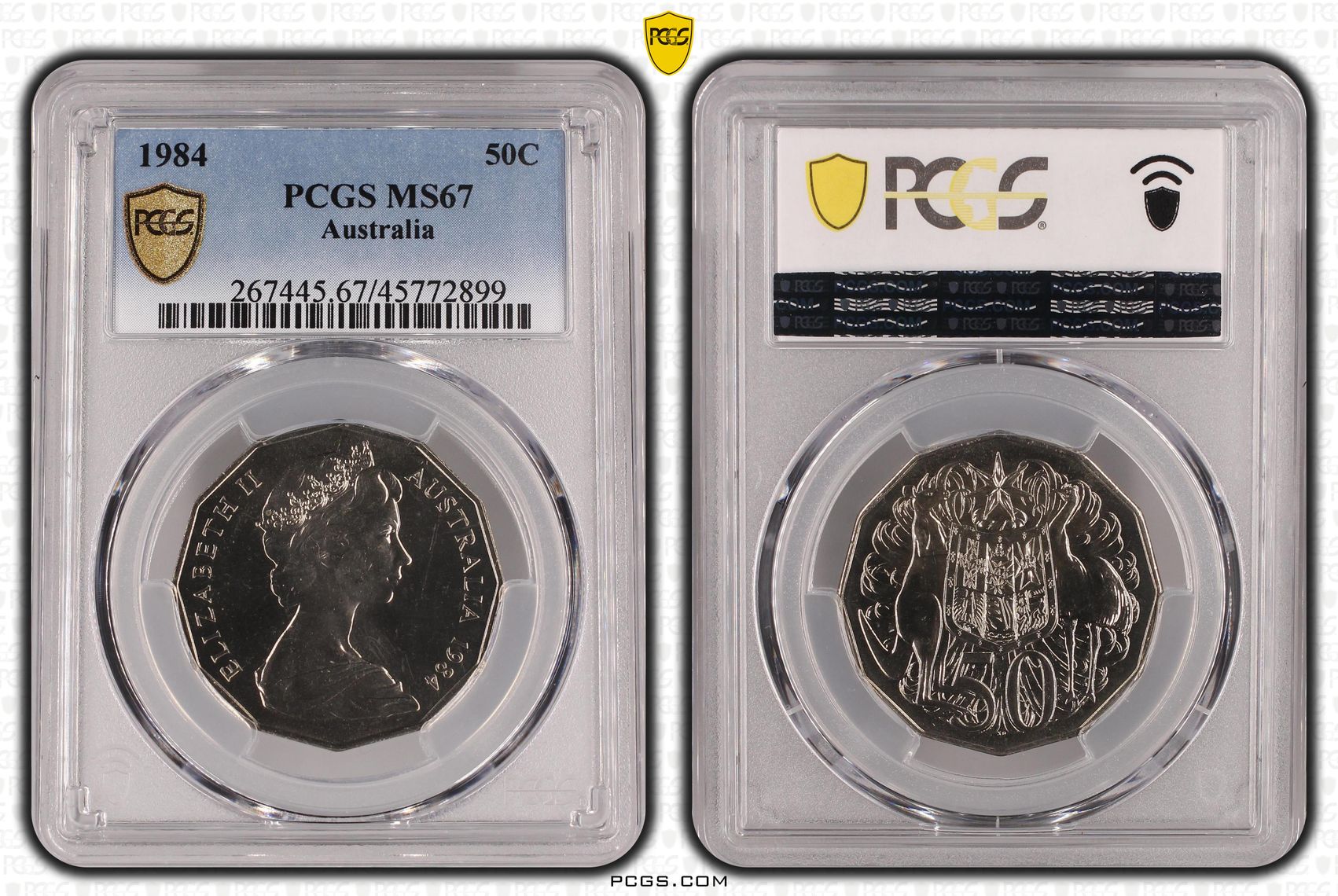 Fifty Cent, 1984, PCGS MS67