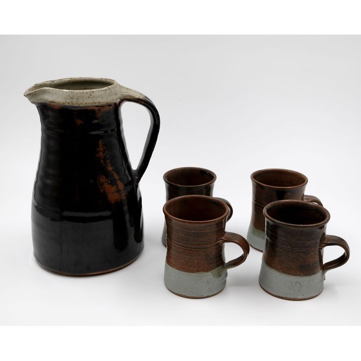 Peter Stichbury - Water jug and four coffee cups