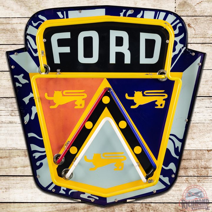 1950's Ford Jubilee Crest SSP Neon Sign - 8.75