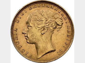 1880 VICTORIA LONDON MINT YOUNG HEAD GOLD SOVEREIGN AU DETAILS CLEANED