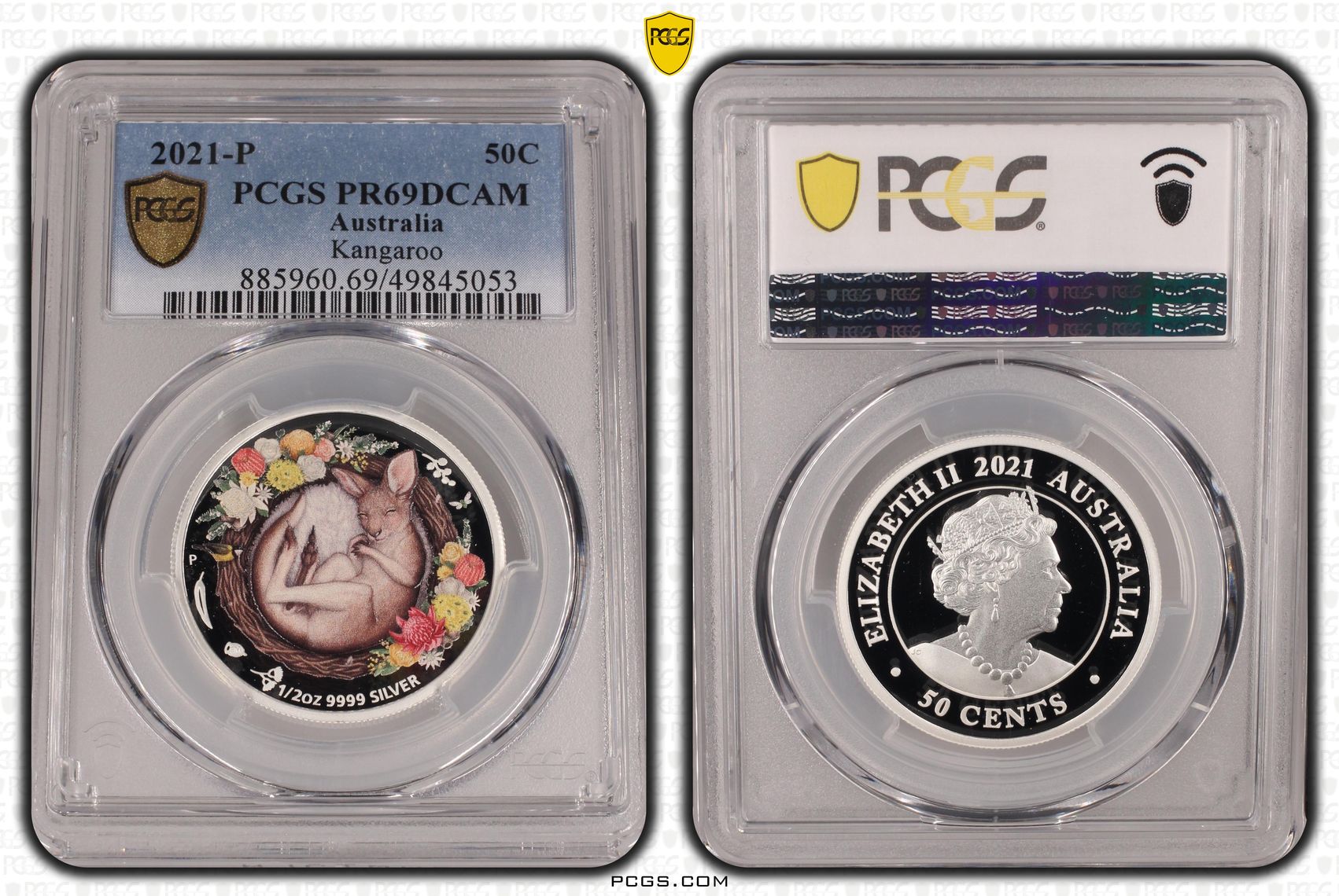 Kangaroo , Fifty Cent, 2021-P, PCGS PR69DCAM