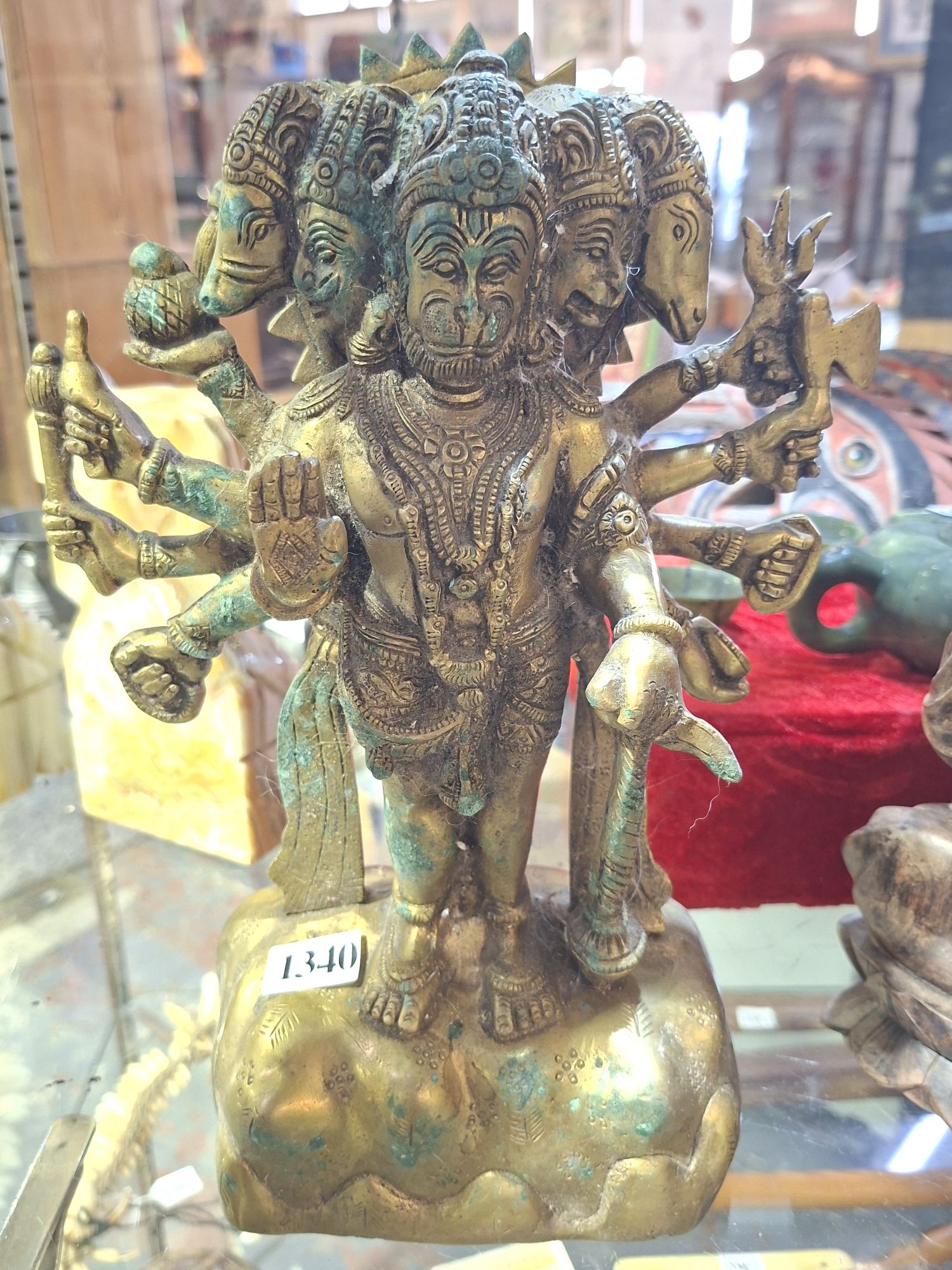 1340 · SOLID BRASS HINDU DEITY STATUE
