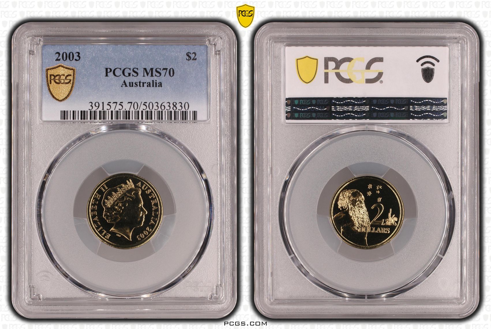 POP 5/0, Two Dollar, 2003, PCGS MS70