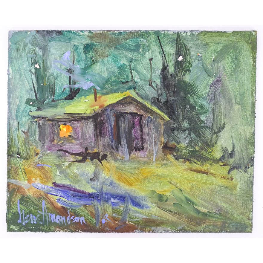 Gene Amondson ''The Cabin'' Oil on Masonite 8''x10''