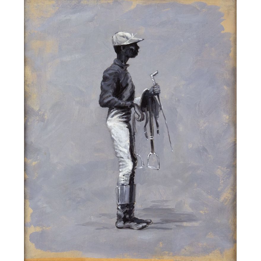 Frederic Remington (1861-1909), Untitled ("How the Derby was Won," jockey, 1889)
