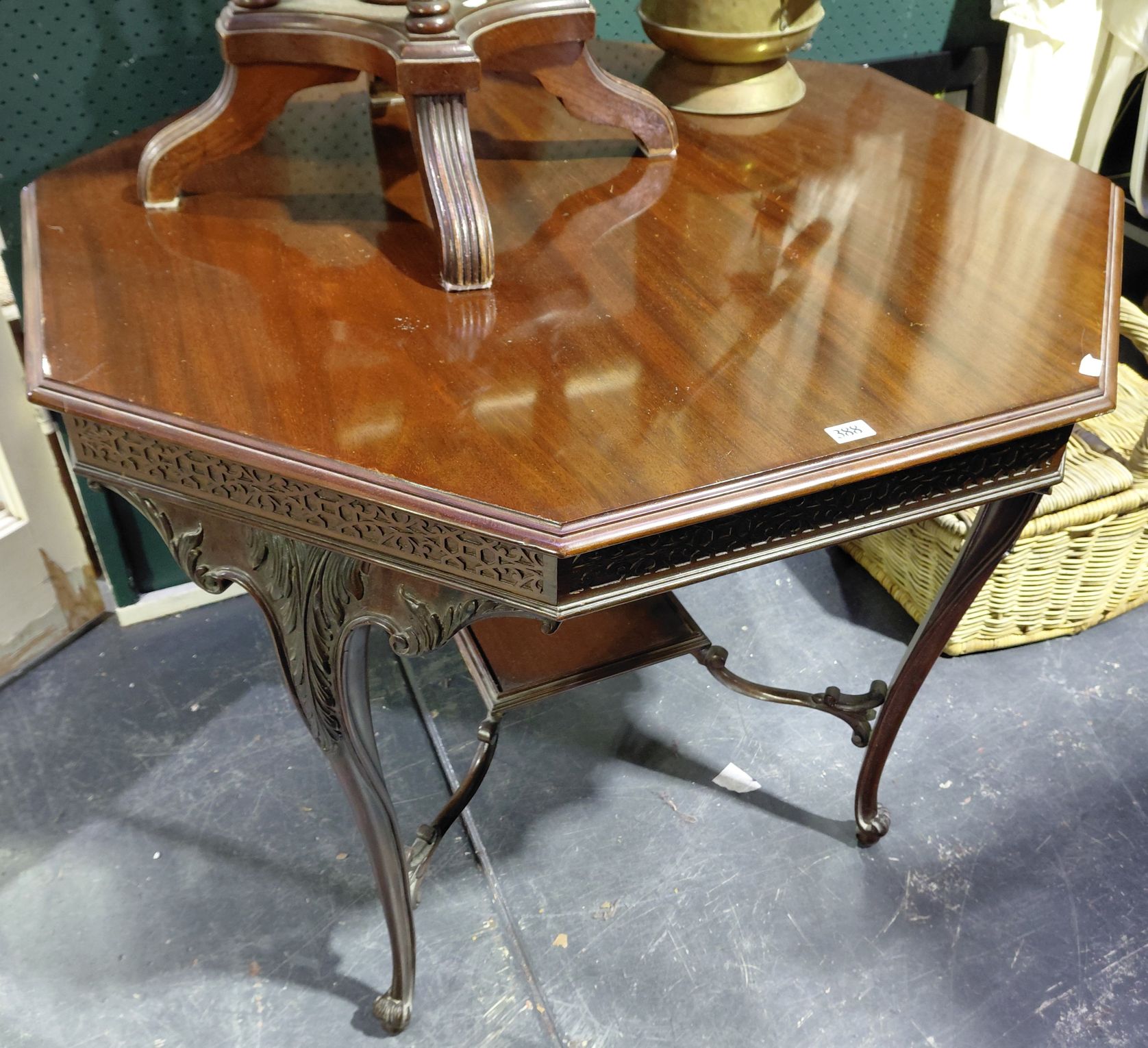 OCTAGONAL CHIPPENDALE STYLE TABLE