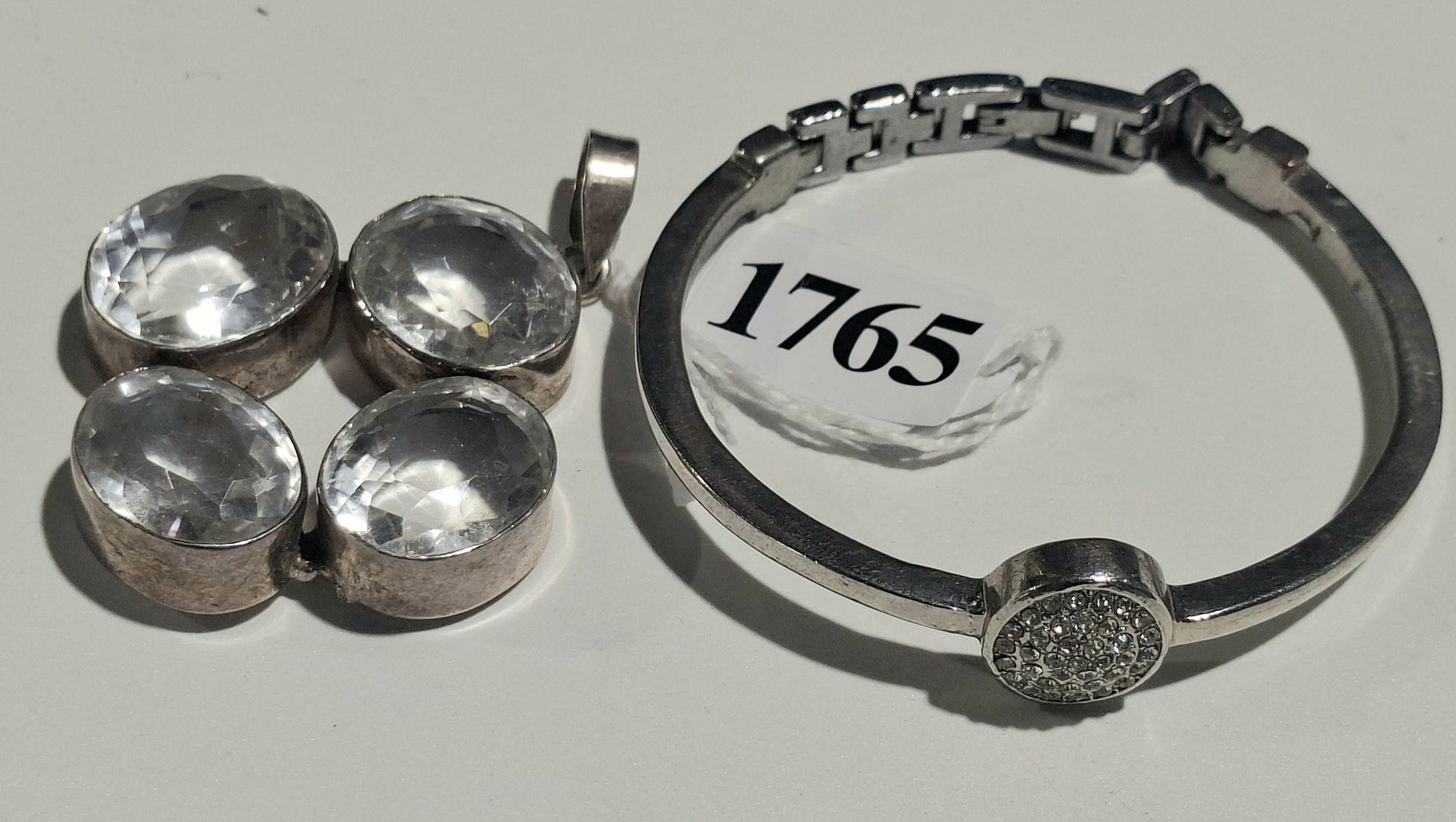 925 Silver Pendant And Bracelet
