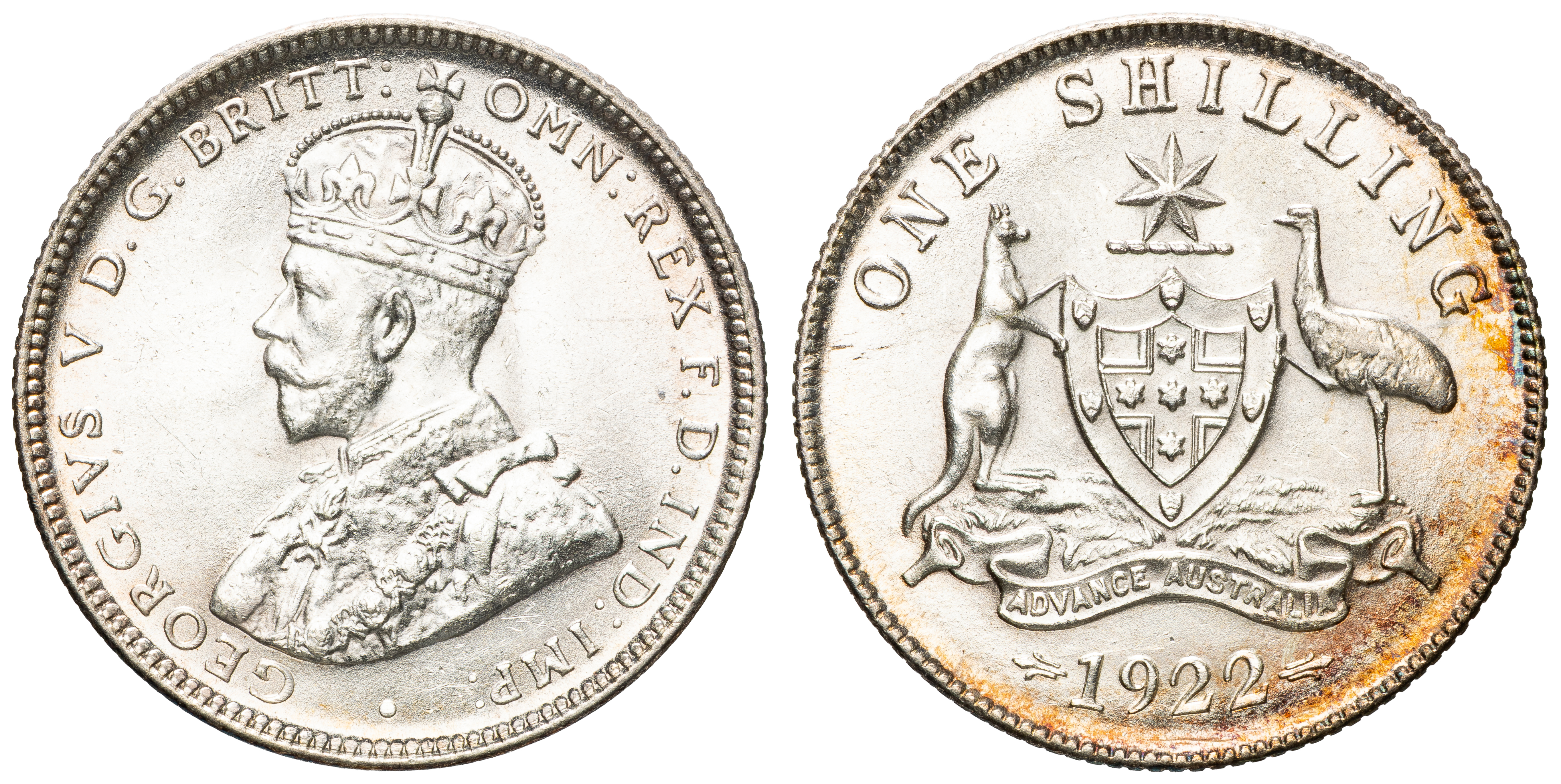 George V, Shilling, 1922, UNC