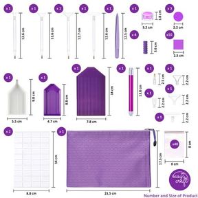 Diamond Painting Easy Tool Set 03 Purple Kit |