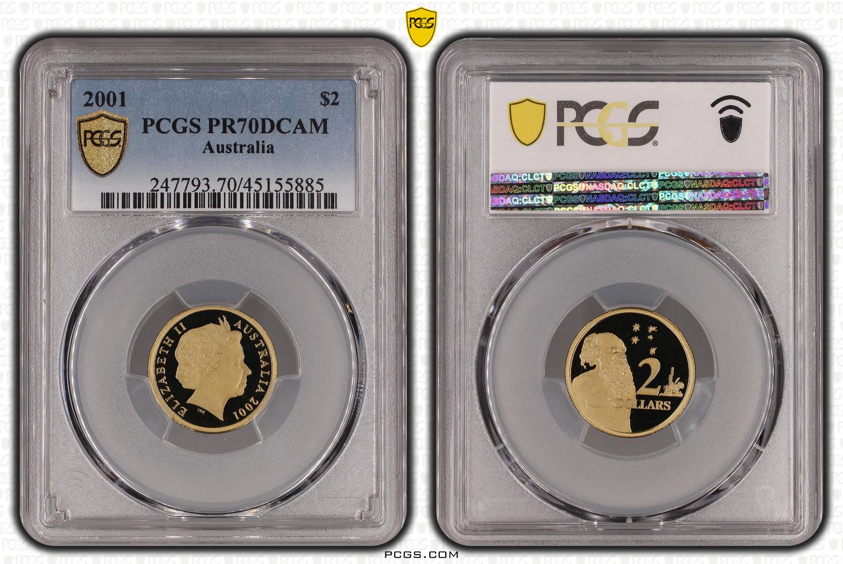 Elizabeth II, Two Dollar, 2001, PCGS PR 70DCAM