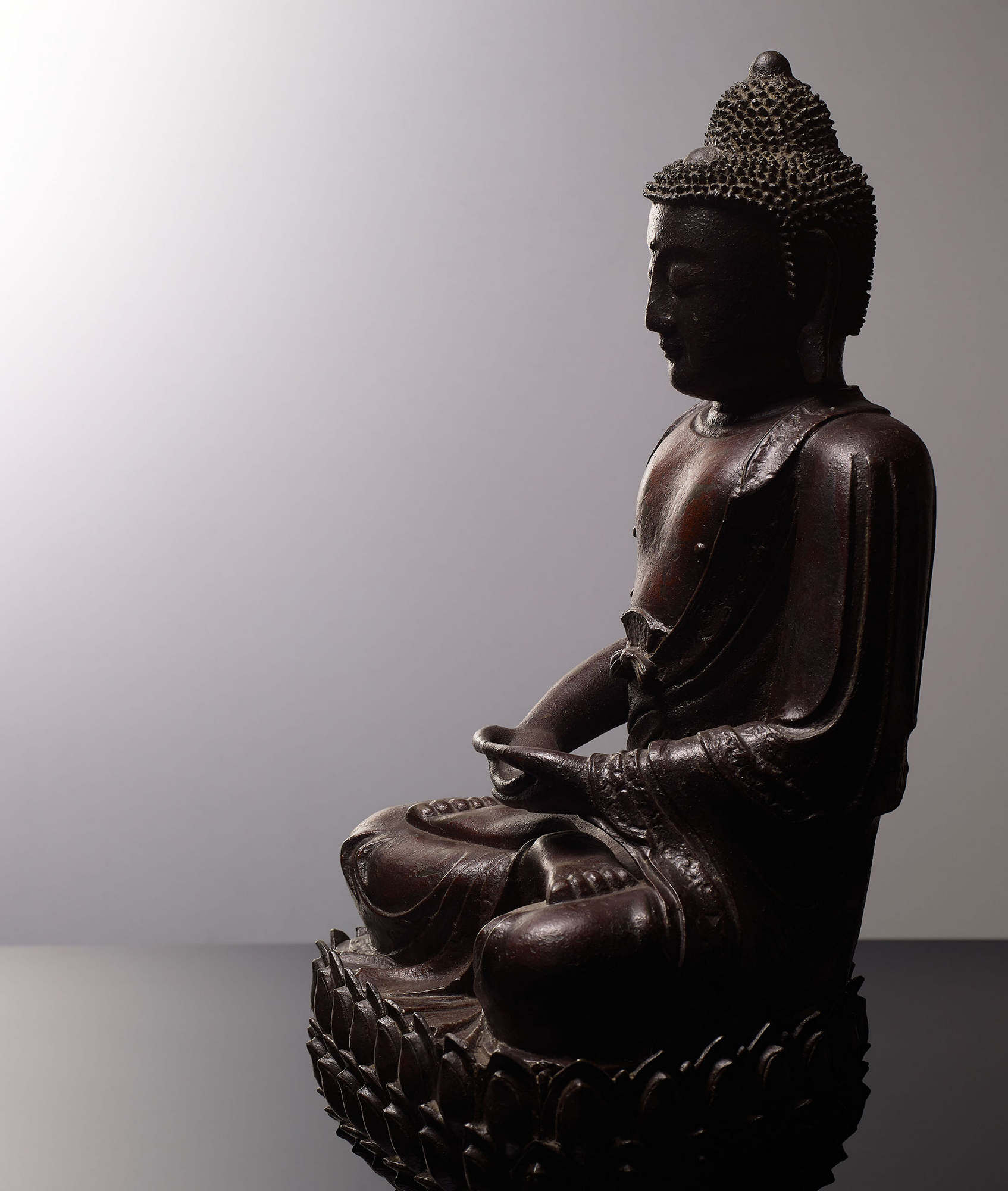 CD276 底款 銅釋迦牟尼佛坐像 幅6.5cm 重171g・古銅 釈迦