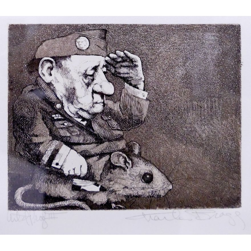 Charles Bragg Artist Proof Signed Etching- 15x15''