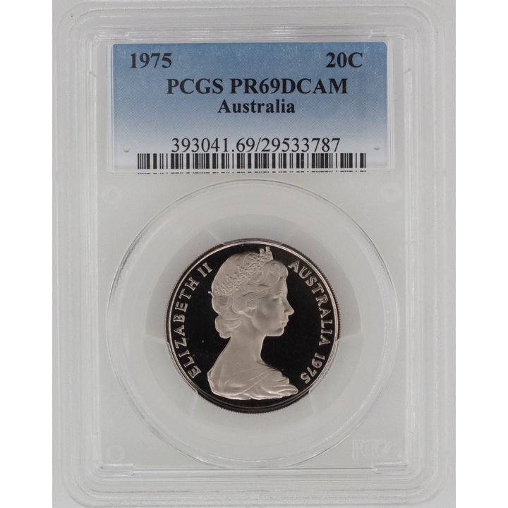Elizabeth II, Twenty Cent, PR69DCAM , 1975