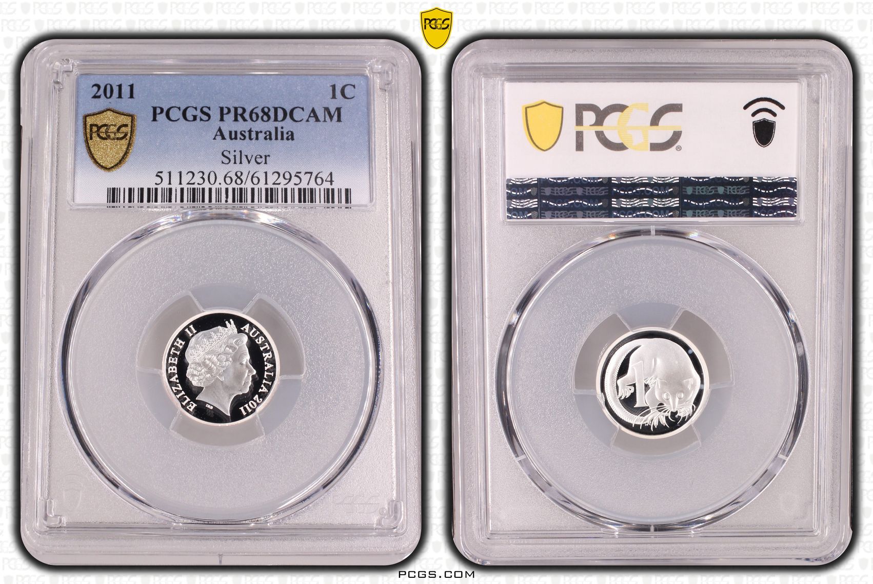 Silver, One Cent, 2011, PCGS PR68DCAM