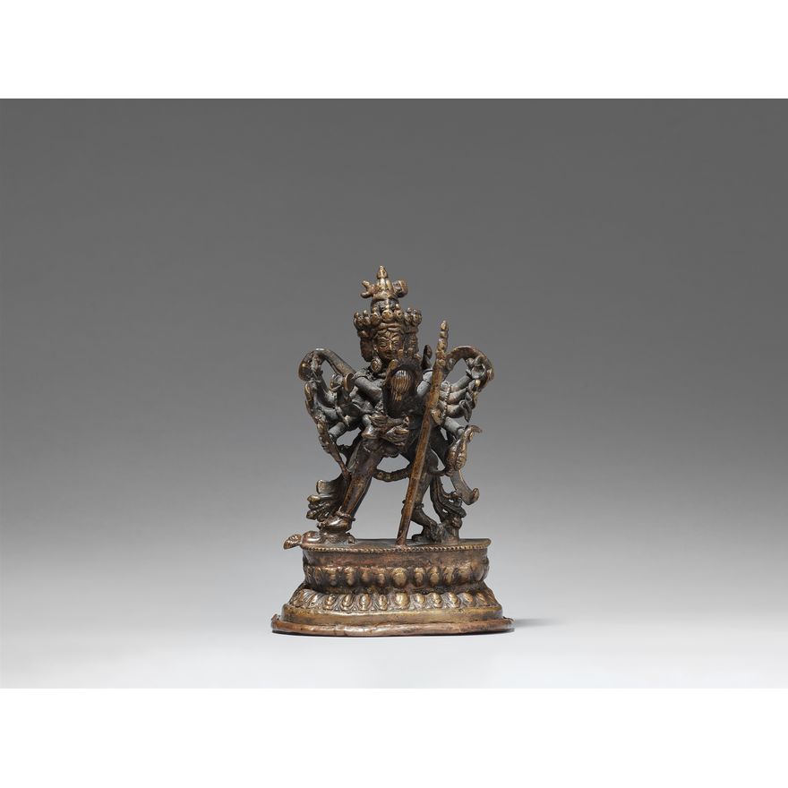 A bronze figure of Chakrasamvara and Vajravarahi in yab-yum. 19th century