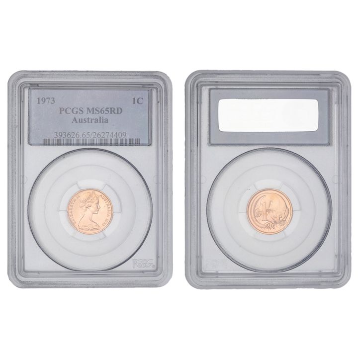 Elizabeth II, One Cent, 1973, PCGS MS65RD