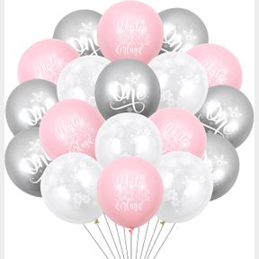 50PCS WINTER ONEDERLAND 1ST BIRTHDAY BALLOONS, PINK SLIVER SNOWFLAKE BALLOONS SET FOR GIRL S WINTER WONDERLAND FIRST BIRTHDAY PART