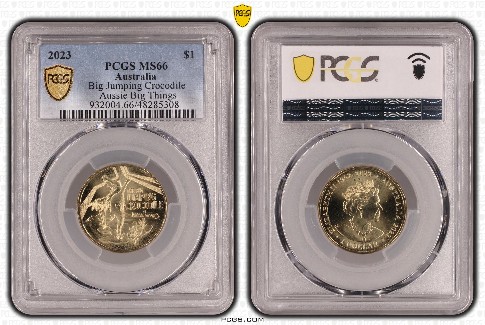 Big Jumping Crocodile Aussie Big Things , One Dollar, 2023, PCGS MS66