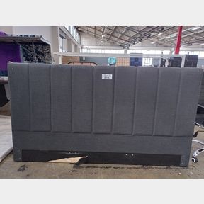 TORO UPHOLSTERED BED AND HEADBOARD - GREY - KING