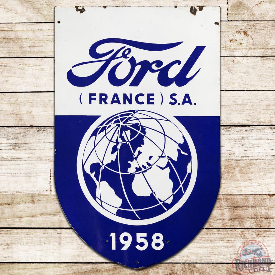 1958 Ford France S.A. DSP Sign - 9 & 8.5