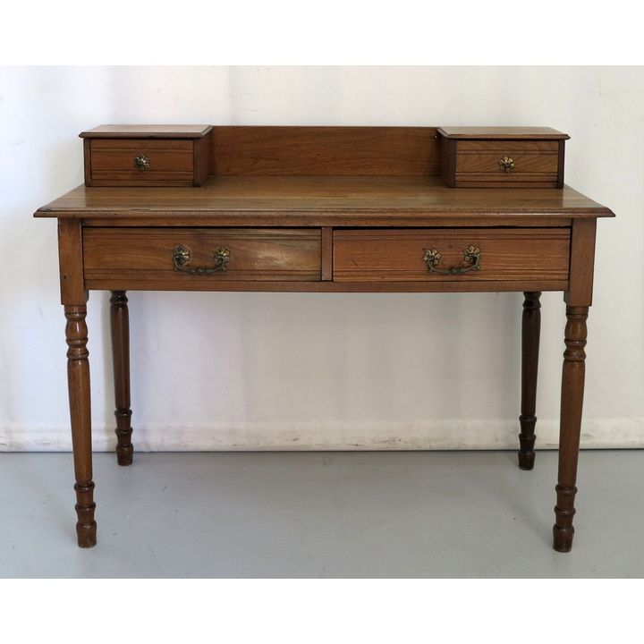 OAK TWO-DRAWER WRITING TABLE