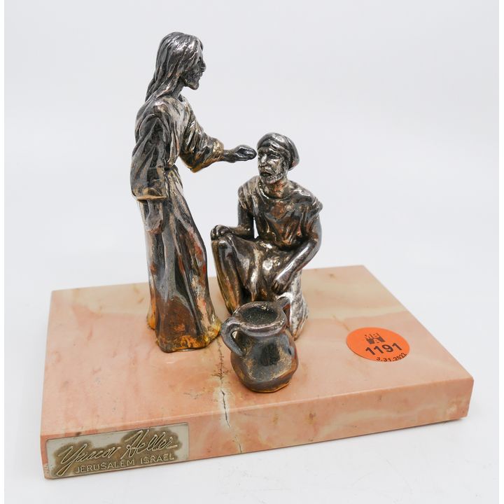 Yaacov Heller Silver Figure Group- 4''- small pot loose
