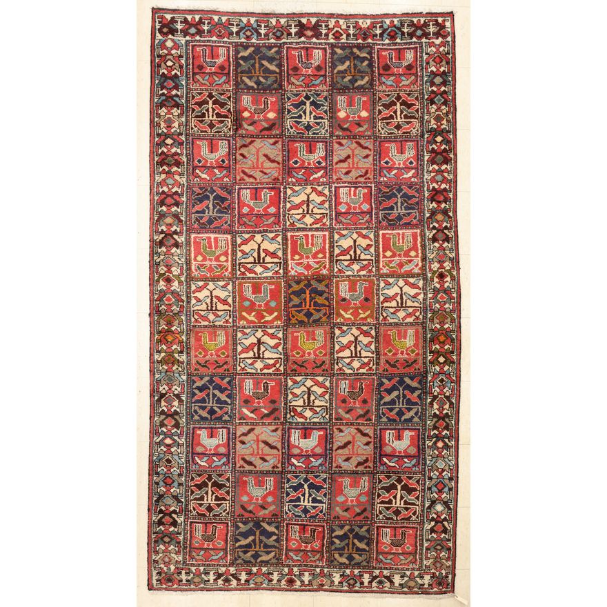 Persian Oriental Garden Pattern Rug 4'9''x9'2''