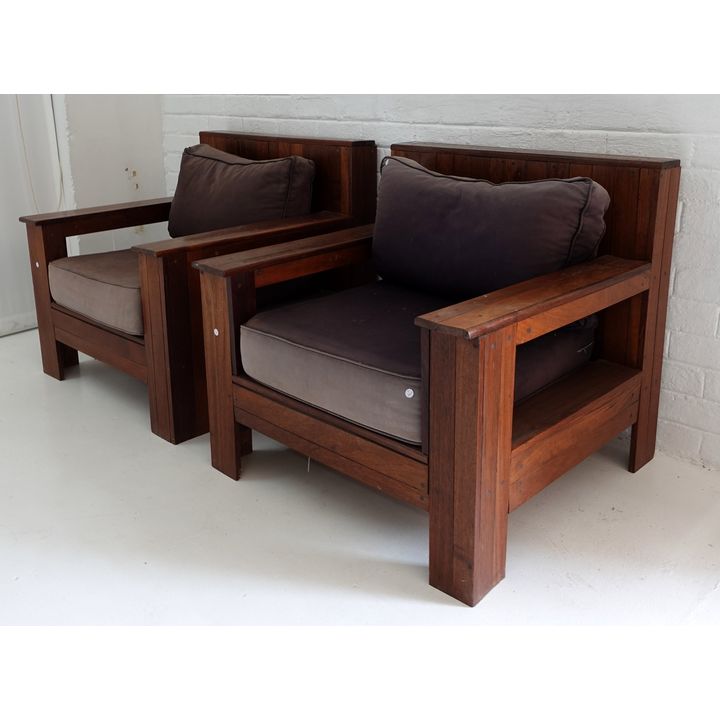 PAIR OF LARGE PATIO CHAIRS