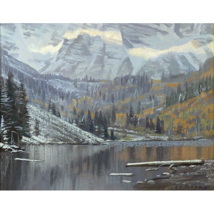 Jay Moore (1964- ), Early Snow, Maroon Bells