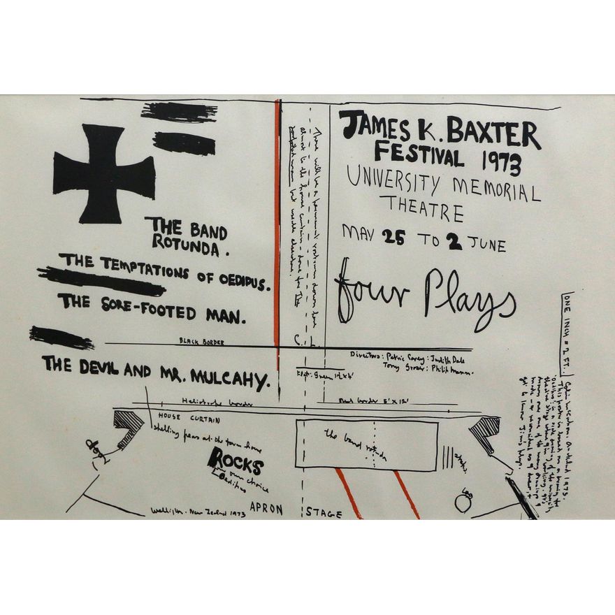 Colin McCahon 'James K Baxter Festival 1973'