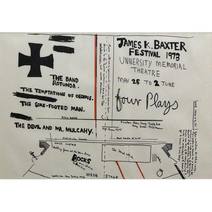 Colin McCahon 'James K Baxter Festival 1973'