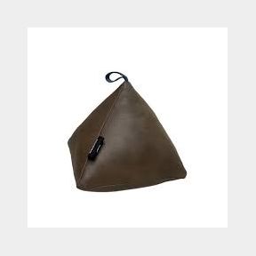Brown Faux Leather Floor Mount Triangular Doorstop - Light Brown Leather Fabric Doorstop -51727/1790 Bar 9902057646778 B3 (S9)