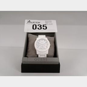 GUESS WOMEN S ELEGANT WHITE MULTIFUNCTIONAL WATCH - W0944L1 -