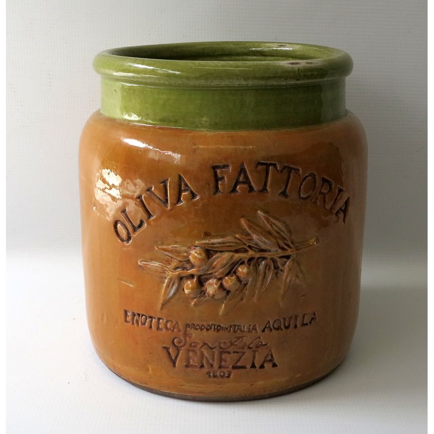 GLAZED EARTHENWARE JAR