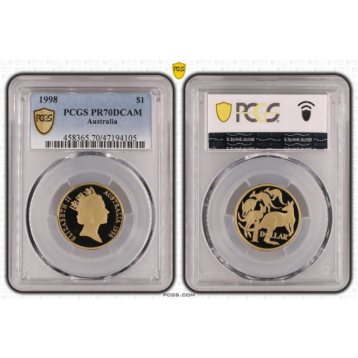 Elizabeth II, Pop 15/0, One Dollar, 1998, PCGS PR70DCAM