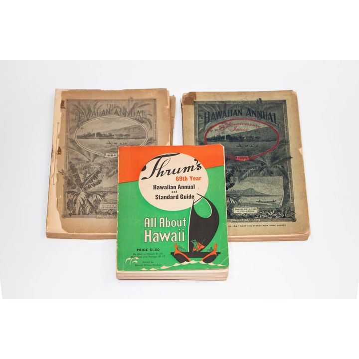 THRUM, THOMAS G. [Publisher & Compiler] - Hawaiian Almanacs and Annuals for 1894, 1899 & 1943. [3x]