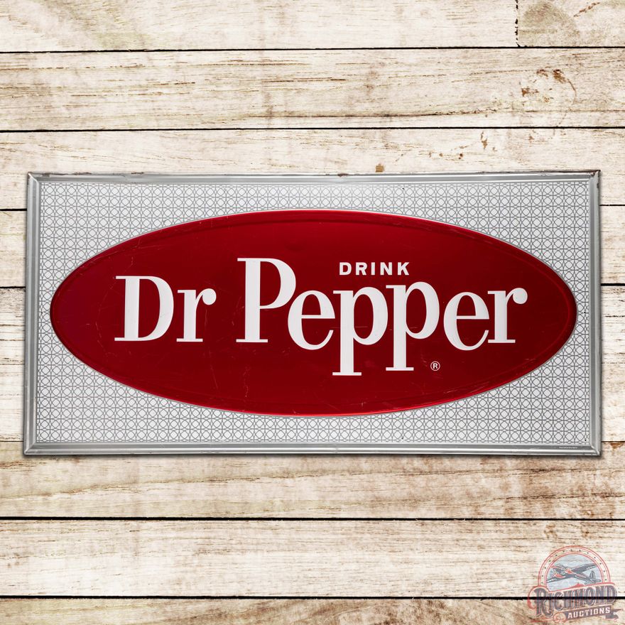Drink Dr. Pepper 6' Emb. Single Sided Tin Sign