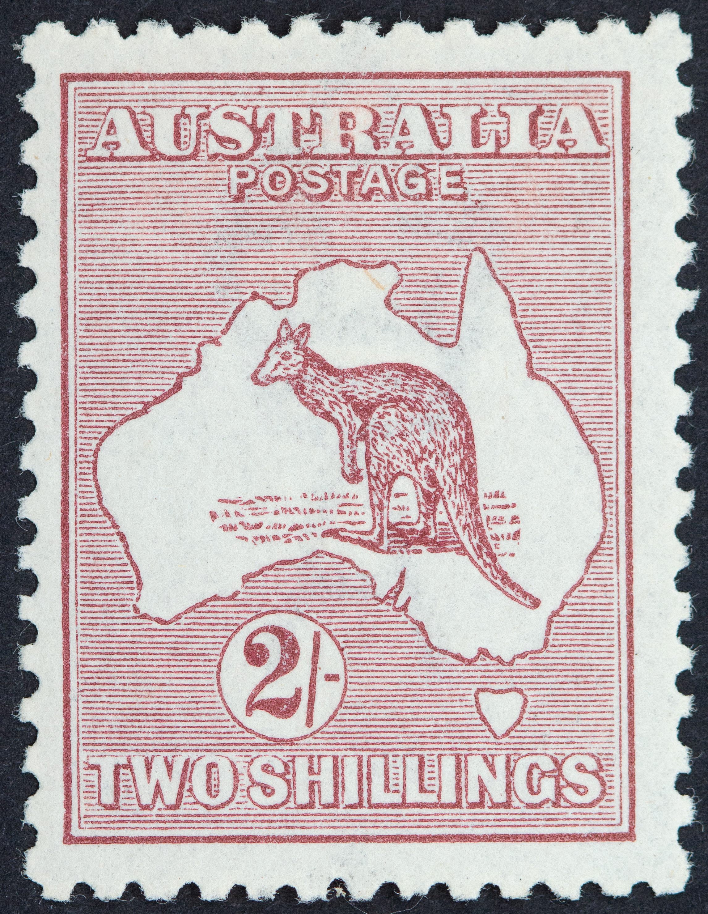 Third Watermark, Two Shillings, 1919, Fine