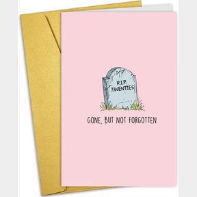 NCHIGEDY FUNNY 30TH BIRTHDAY CARD FOR HIM HER, SARCASTIC THIRTY BIRTHDAY CARD FOR WOMEN MEN, 30 YEARS OLD BIRTHDAY CARD, RIP TWENT