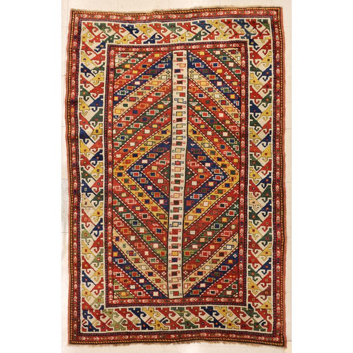 Antique Genje Caucasian Oriental Rug