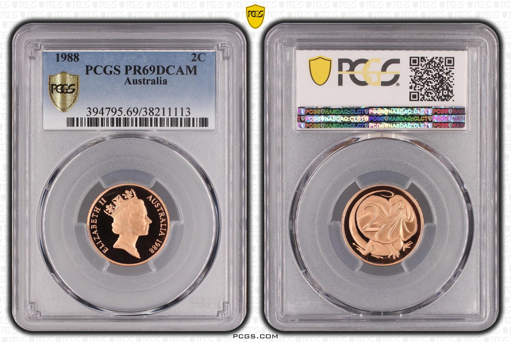 1988 Australia Two Cent, 2c PCGS - PR69DCAM -113