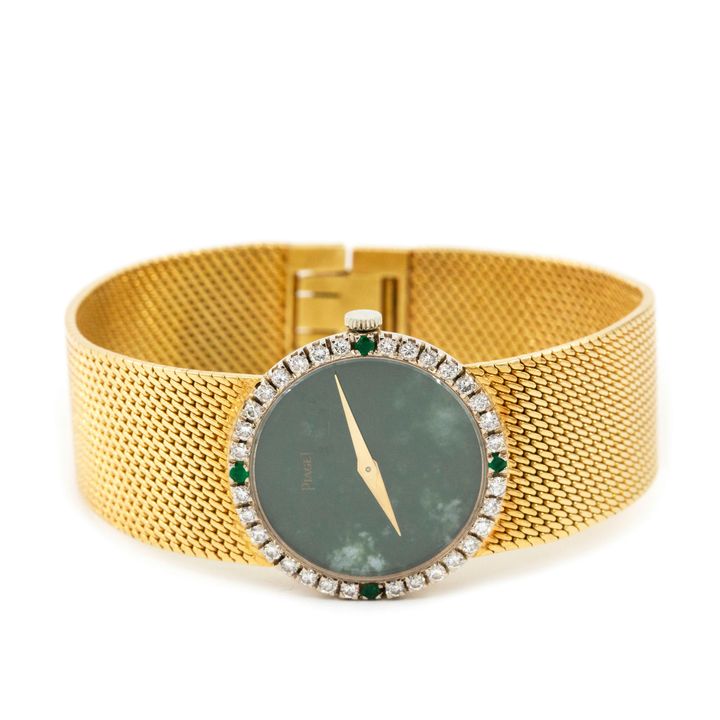 Ladies Diamond & Emerald 24mm Piaget Watch,