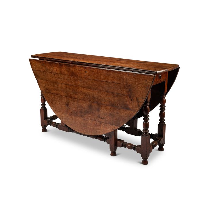A George I oak gate-leg table