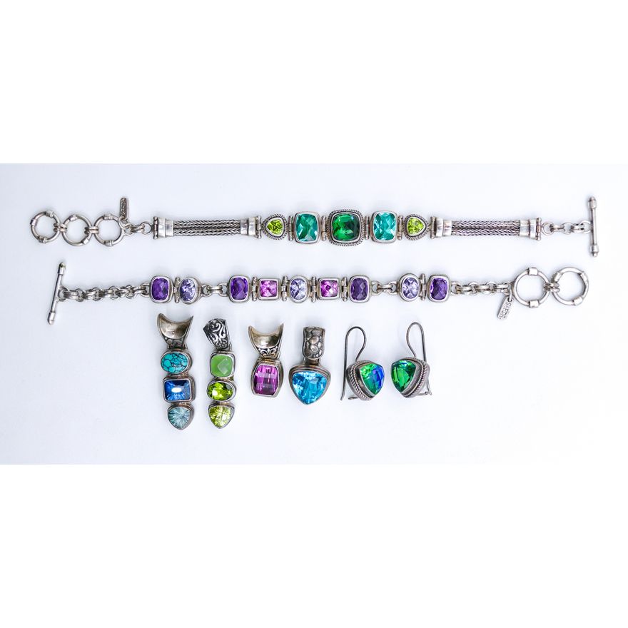 Box Sarda Sterling & Stone Assorted Jewelry
