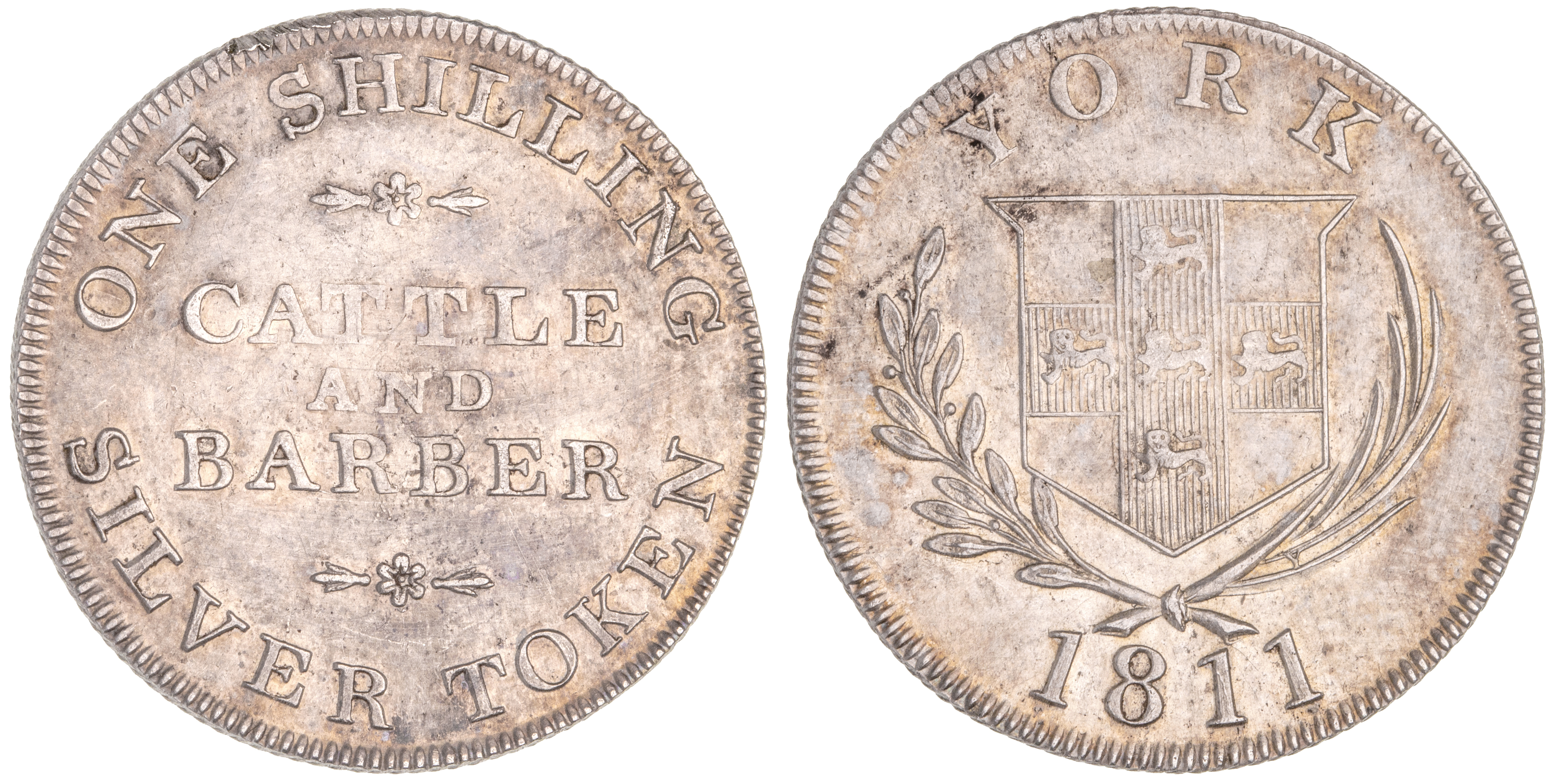 Great Britain, Yorkshire, Shilling, 1811, EF