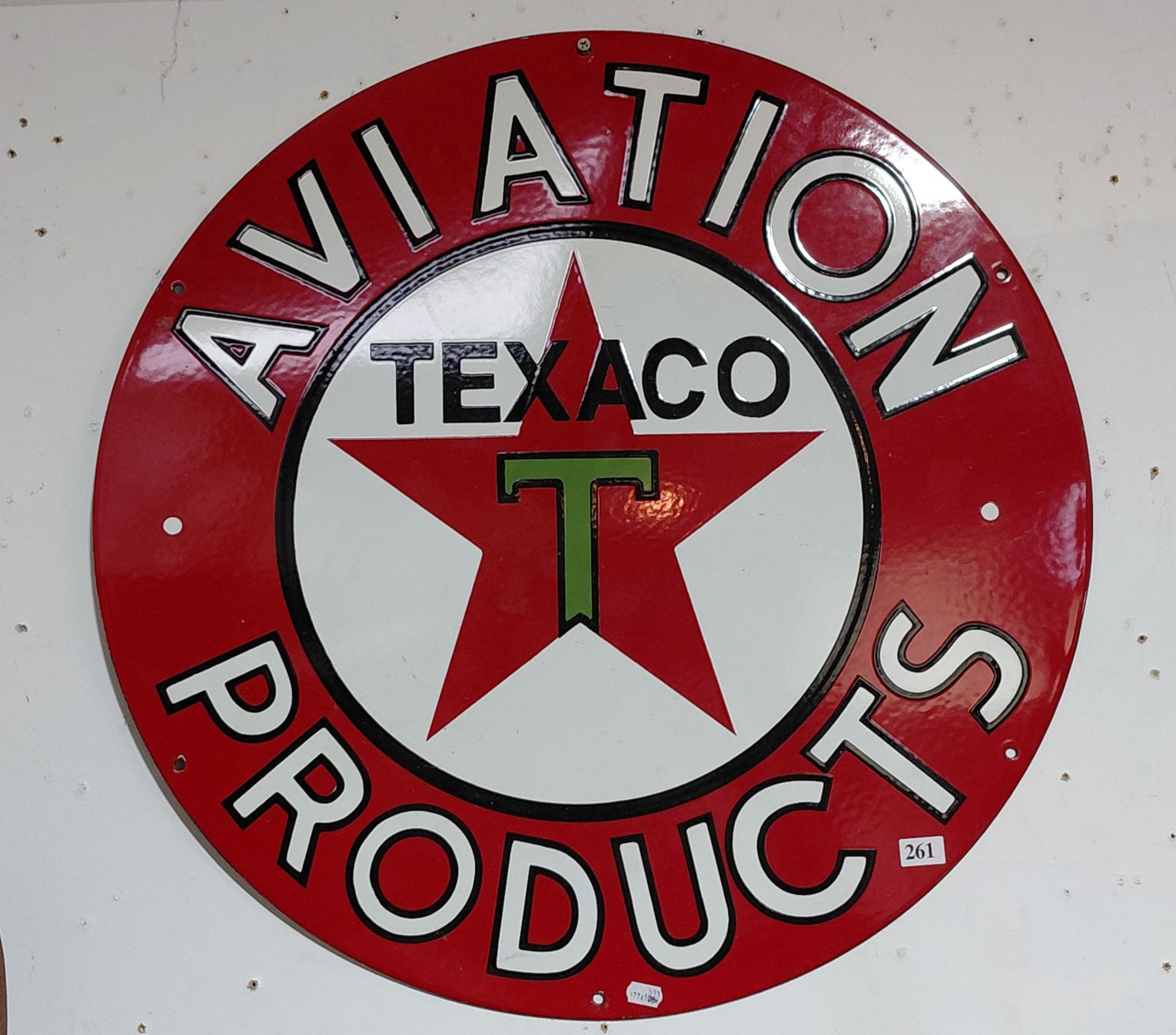 261 · ENAMEL TEXACO AVIATION PRODUCTS SIGN