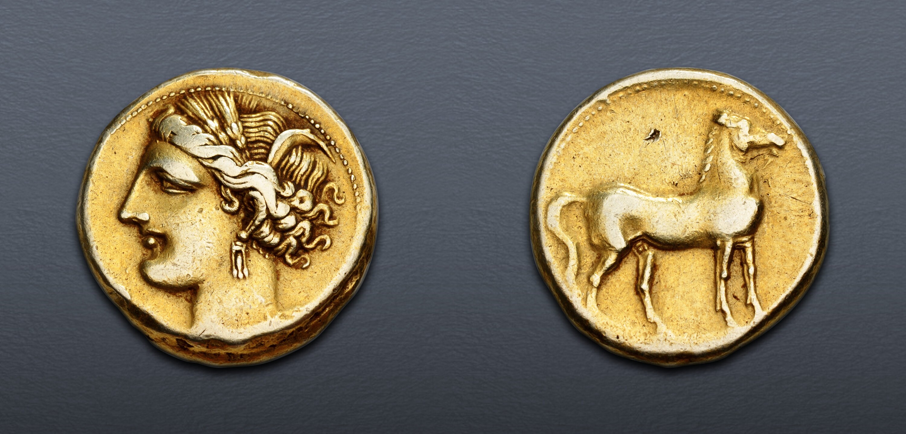 CARTHAGE. Circa 290-270 BC. EL Stater (19mm, 7.51 g, 11h). Carthage ...