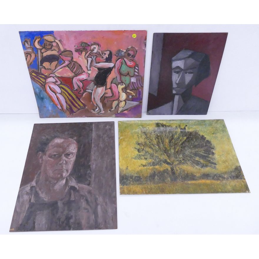 4pc Unframed Windsor Utley Paintings- 24x20'' largest