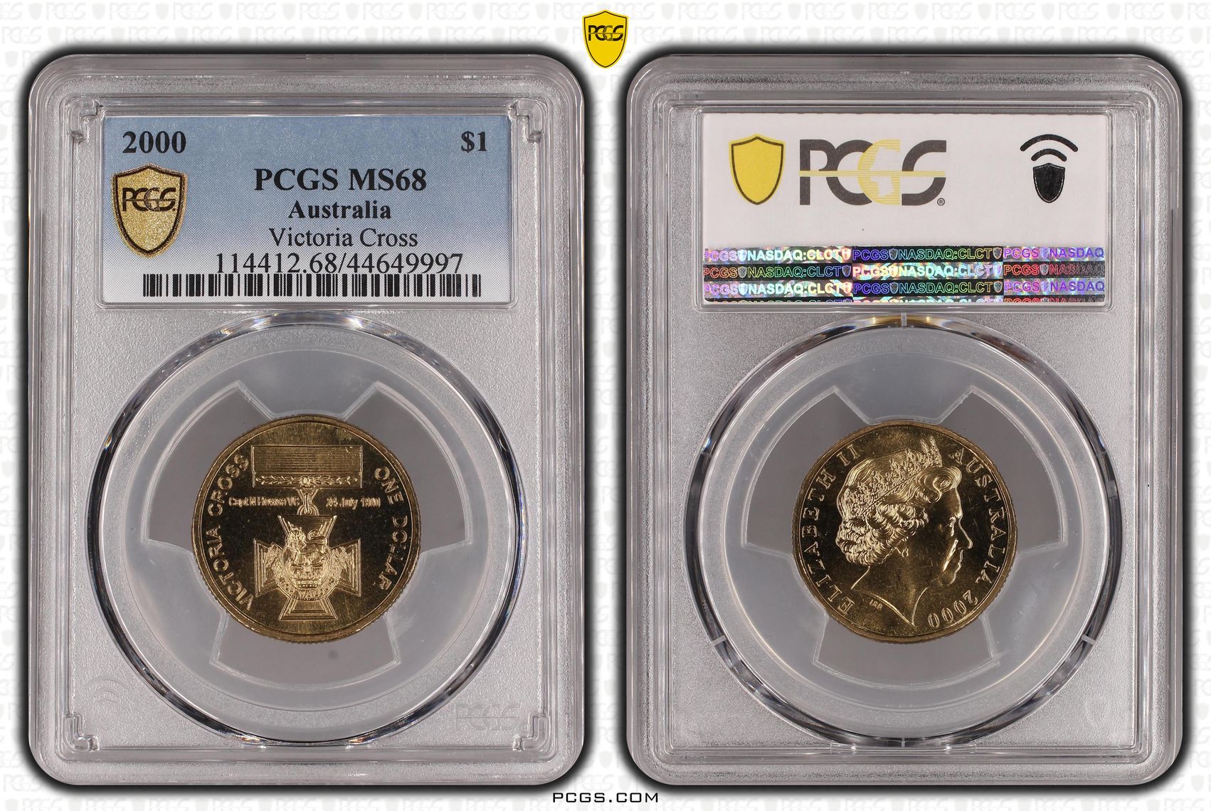 176 · 2000 Australia One Dollar, $1 Victoria Cross PCGS - MS68 -997