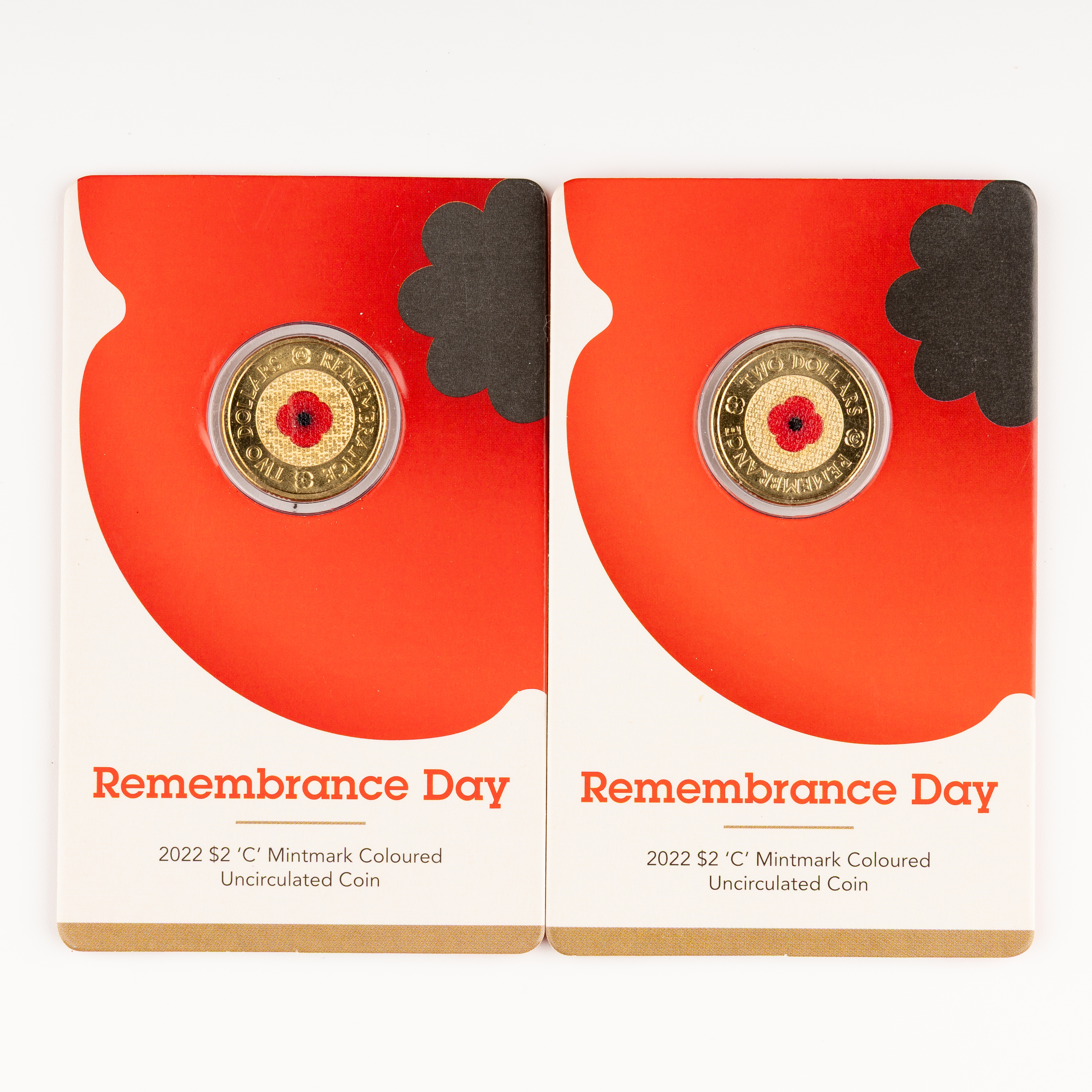 Elizabeth II, Remembrance Day Red Poppy, Two Dollars, 2022-C, UNC